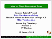 More on Single Dimensional Array in awk - thumb