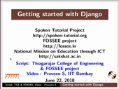 Getting started with Django