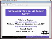 Simulating flow in a Lid Driven Cavity - thumb