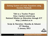 Linear equations Iterative Methods - thumb